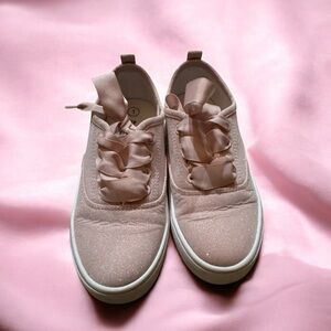 Target Art Class Blush Glitter Ribbon Lace-Up Sneakers